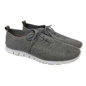Cole Haan Zerogrand Shoes Womens 10.5 Gray Knit Lace Up Lightweight Sneakers
